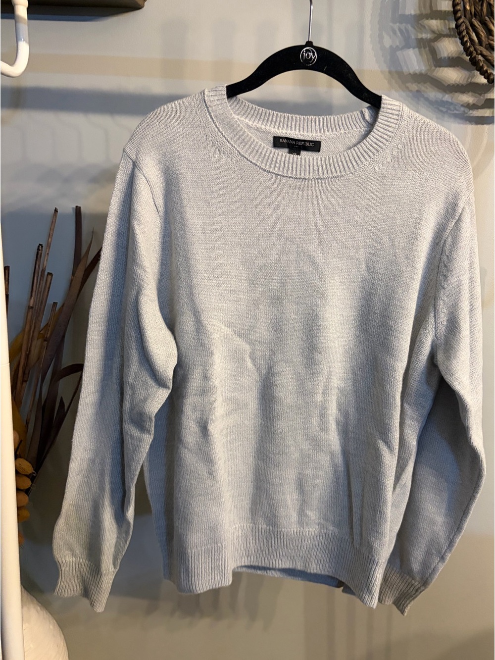 NWT ✨ Banana Republic Women’s Light Gray Crewneck Sweater size XL